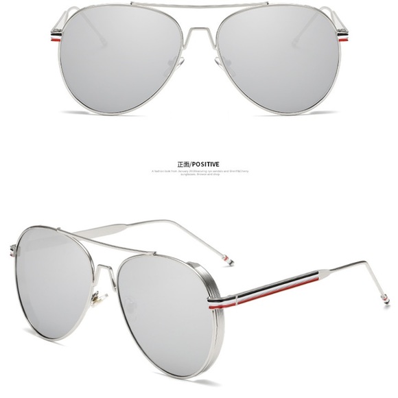 *Price Drop* Silver Mirrored Aviator Sunglass - Picture 3 of 6